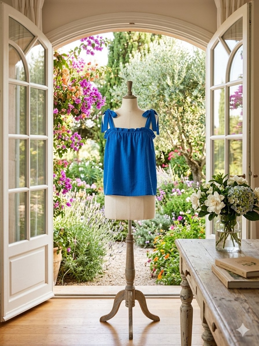 H&M Cobalt Blue Tie-Shoulder Camisole